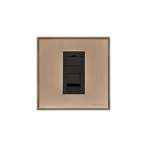 Executive Range Antique Brass Switches & Sockets, EX91 - 1 Gang RJ11 by Heritage Brass By M-Marcus
