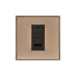 Executive Range Antique Brass Switches & Sockets, EX91 - 1 Gang CAT6 by Heritage Brass By M-Marcus