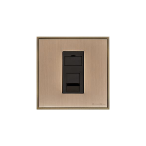Executive Range Antique Brass Switches & Sockets, EX91 - 1 Gang RJ45 by Heritage Brass By M-Marcus