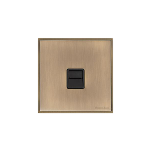 Executive Range Antique Brass Switches & Sockets, EX91 - 1 Gang Secondary Line Socket by Heritage Brass By M-Marcus