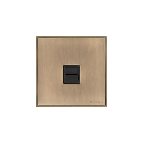 Executive Range Antique Brass Switches & Sockets, EX91 - 1 Gang Secondary Line Socket by Heritage Brass By M-Marcus