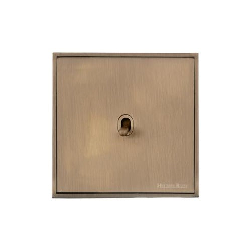 Executive Range Antique Brass Switches & Sockets, EX91 - 1 Gang Stockholm Toggle by Heritage Brass By M-Marcus