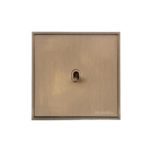 Executive Range Antique Brass Switches & Sockets, EX91 - 1 Gang Intermediate Stockholm Toggle by Heritage Brass By M-Marcus