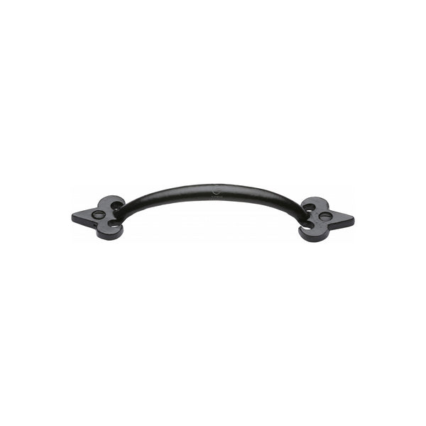 Matt Black Iron Fleur-de-lys Cabinet Pull Handle by M Marcus - Heritage Brass