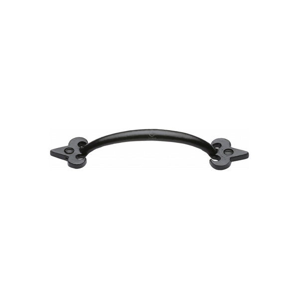 M Marcus - Heritage Brass, Matt Black Iron Fleur-de-lys Cabinet Pull Handle, Cabinet Hardware, Cabinet Pull Handles