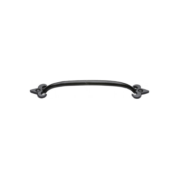 M Marcus - Heritage Brass, Matt Black Iron Fleur-de-lys Cabinet Pull Handle, Cabinet Hardware, Cabinet Pull Handles