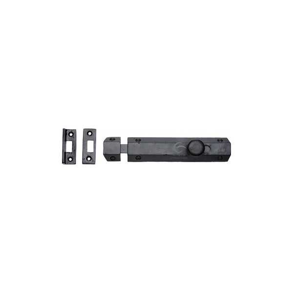 Black Iron Flat Bolt by M Marcus - Heritage Brass