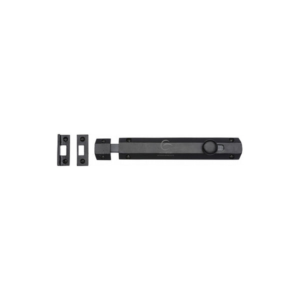 Black Iron Flat Bolt by M Marcus - Heritage Brass