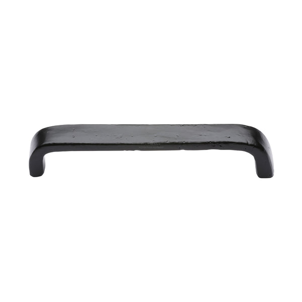 Matt Black Iron Curved D Shaped Cabinet Pull Handle by M Marcus - Heritage Brass