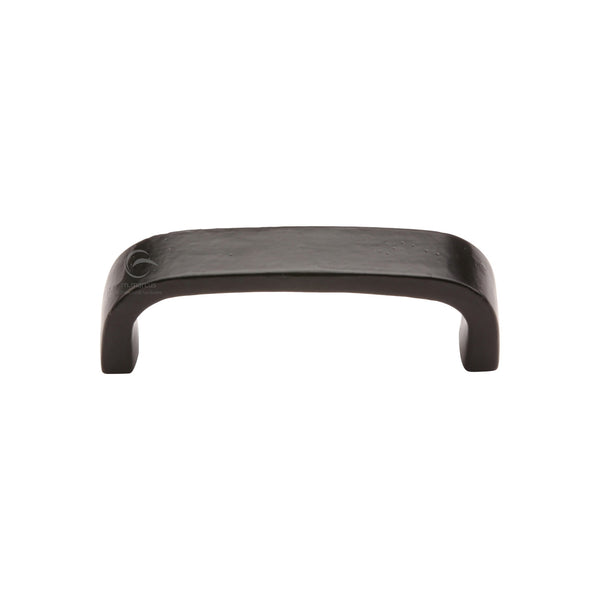 Matt Black Iron Curved D Shaped Cabinet Pull Handle by M Marcus - Heritage Brass