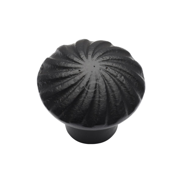 M Marcus - Heritage Brass, Matt Black Iron Wheel Cabinet Knob, Cabinet Hardware, Cabinet Knob