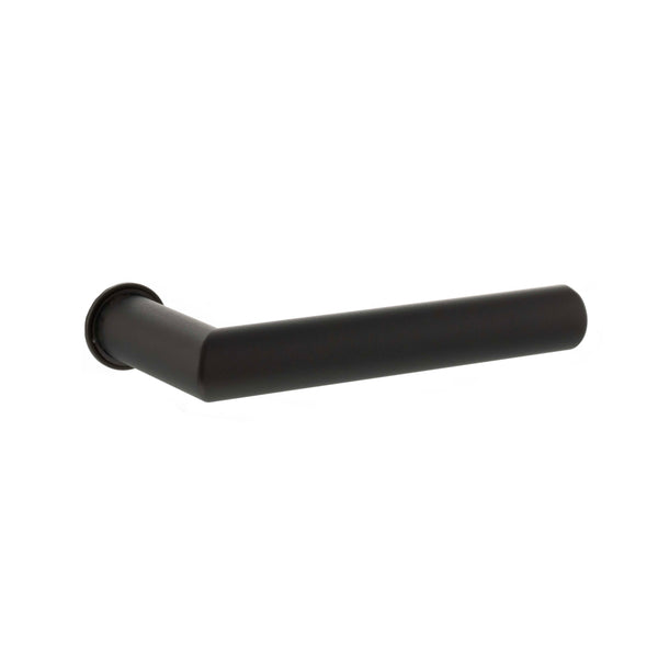 Forme Elle Lever Door Handle on Concealed Round Rose by Atlantic Hardware