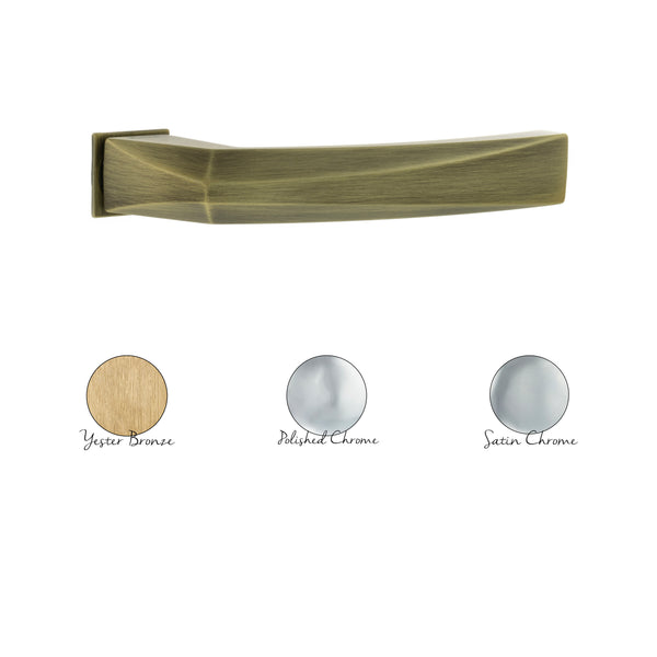 Forme Crystal Lever Door Handle on Concealed Square Rose - additional image