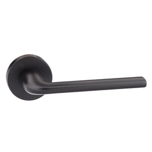 Forme Milly Lever Door Handle on Minimal Round Rose - Matt Black - Default