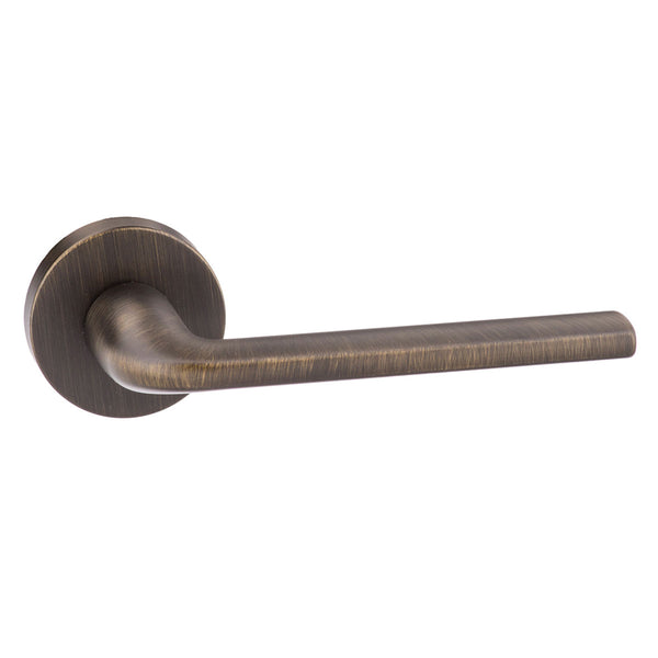 Forme Milly Lever Door Handle on Minimal Round Rose by Atlantic Hardware