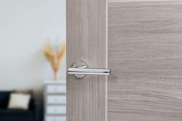 Forme Elle Lever Door Handle on Minimal Round Rose - additional image
