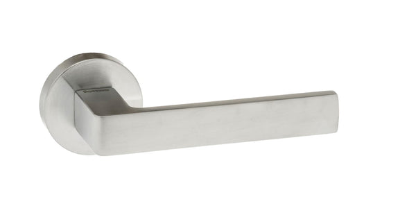 Forme Asti Lever Door Handle on Minimal Round Rose - Satin Chrome - Default
