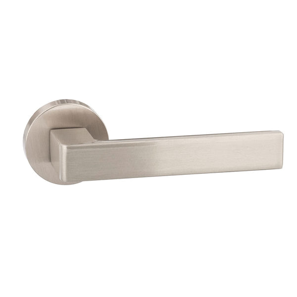 Forme Asti Lever Door Handle on Minimal Round Rose - Satin Nickel - Default