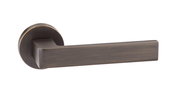 Forme Asti Lever Door Handle on Minimal Round Rose