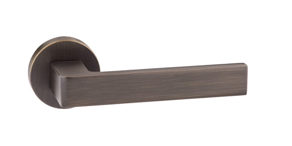 Forme Asti Lever Door Handle on Minimal Round Rose - Urban Bronze - Default