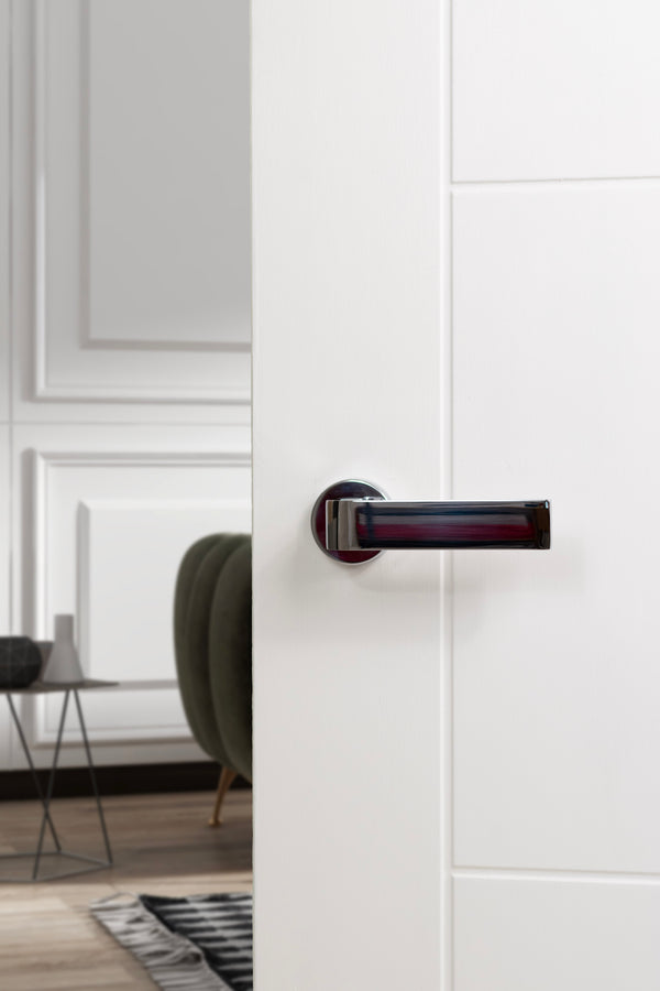 Forme Monza Lever Door Handle on Minimal Round Rose - additional image