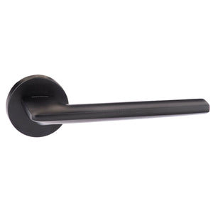 Forme Boston Lever Door Handle on Minimal Round Rose by Atlantic Hardware