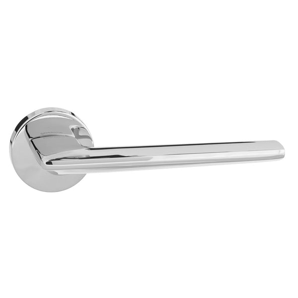 Forme Boston Lever Door Handle on Minimal Round Rose by Atlantic Hardware