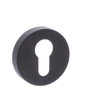 Forme Euro Escutcheons on Minimal Round Rose by Atlantic Hardware