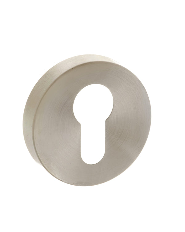 Forme Euro Escutcheons on Minimal Round Rose by Atlantic Hardware
