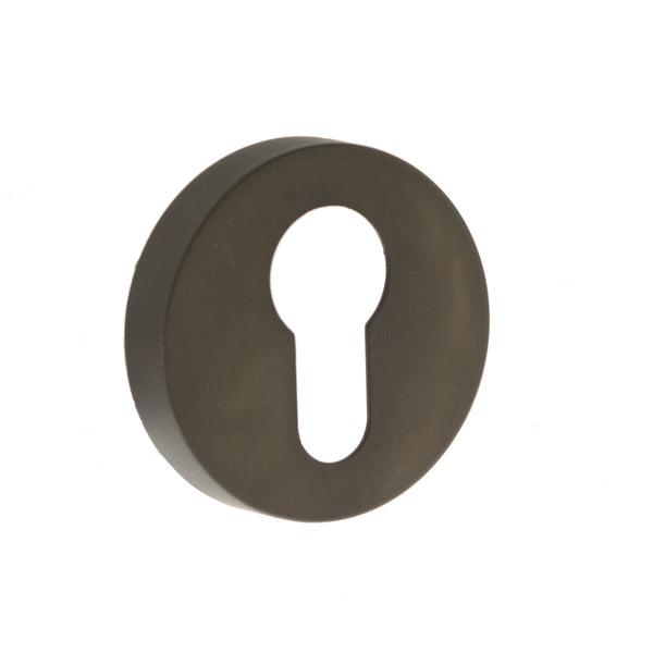 Forme Euro Escutcheons on Minimal Round Rose by Atlantic Hardware