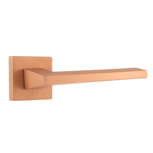 Forme Lorena Lever Door Handle on Minimal Square Rose by Atlantic Hardware