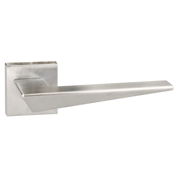 Forme Naxos Lever Door Handle on Minimal Square Rose by Atlantic Hardware