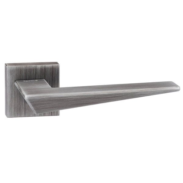Forme Naxos Lever Door Handle on Minimal Square Rose by Atlantic Hardware