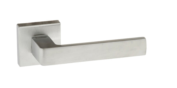 Forme Asti Lever Door Handle on Minimal Square Rose - Satin Chrome - Default