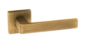 Forme Asti Lever Door Handle on Minimal Square Rose - Yester Bronze by Atlantic Hardware