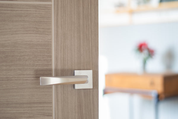 Forme Crystal Lever Door Handle on Minimal Square Rose - additional image