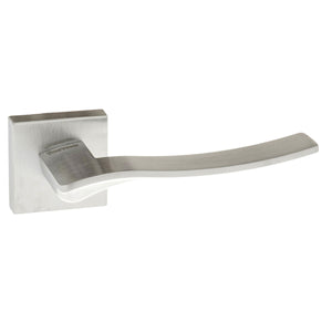 Forme Olimpia Lever Door Handle on Minimal Square Rose by Atlantic Hardware