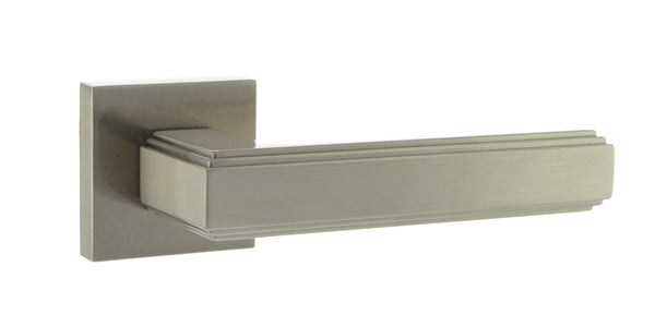 Forme Alila Lever Door Handle on Minimal Square Rose by Atlantic Hardware