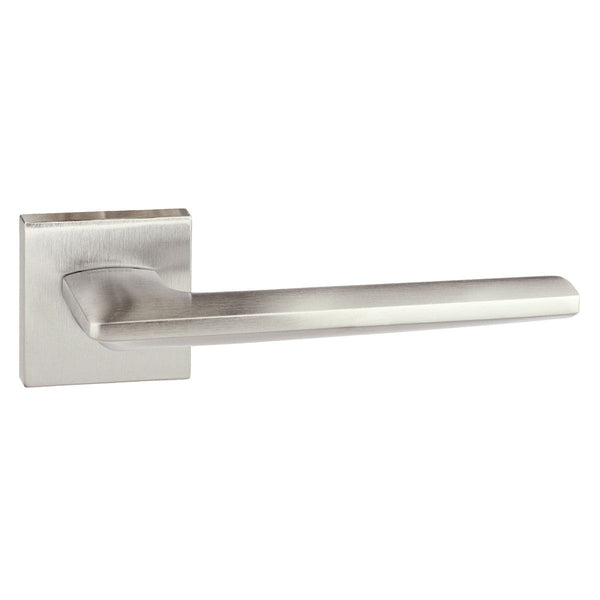 Forme Boston Lever Door Handle on Minimal Square Rose - Satin Chrome - Default