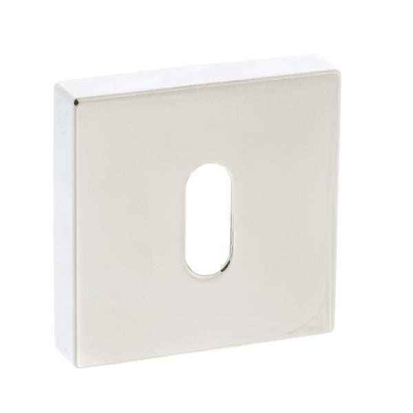 Forme Key Escutcheons on Minimal Square Rose by Atlantic Hardware