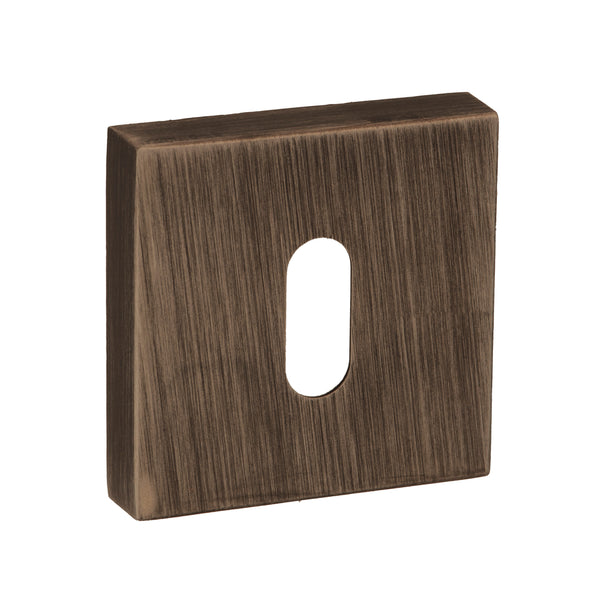 Forme Key Escutcheons on Minimal Square Rose by Atlantic Hardware