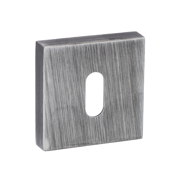 Forme Key Escutcheons on Minimal Square Rose by Atlantic Hardware
