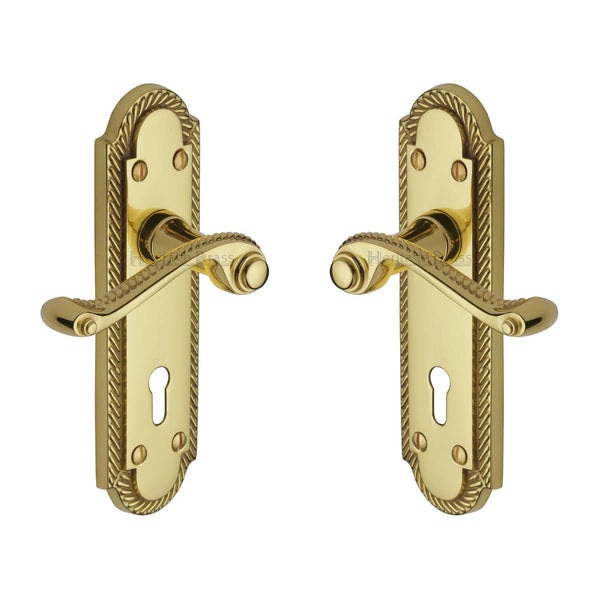 Gainsborough Door Handle on Plate by M Marcus - Heritage Brass