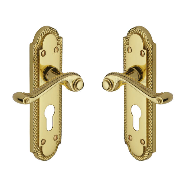 Gainsborough Door Handle on Plate by M Marcus - Heritage Brass