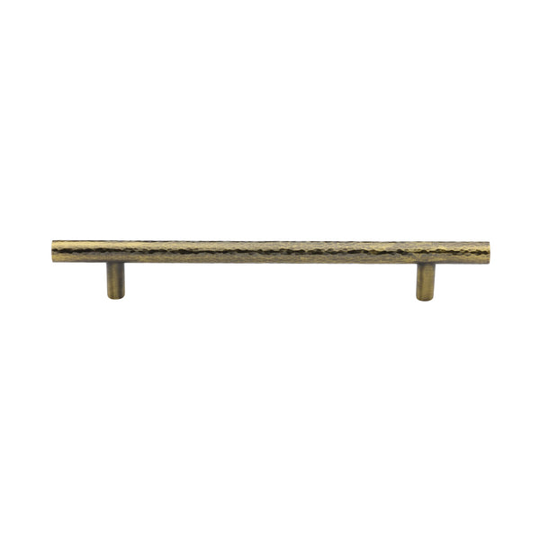 M Marcus - Heritage Brass, T-Bar Cabinet Pull Hammered Design, Cabinet Hardware, Cabinet Handles, Cabinet Pull Handles