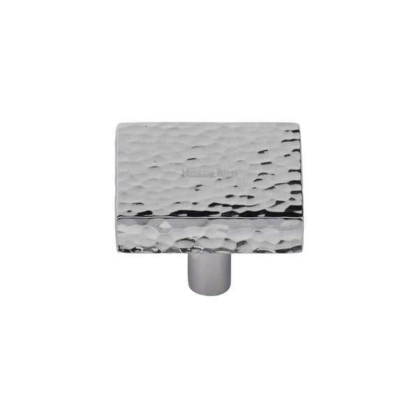 Heritage Brass Cabinet Knob Hammered Square Design by M Marcus - Heritage Brass