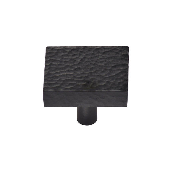 Heritage Brass Cabinet Knob Hammered Square Design by M Marcus - Heritage Brass