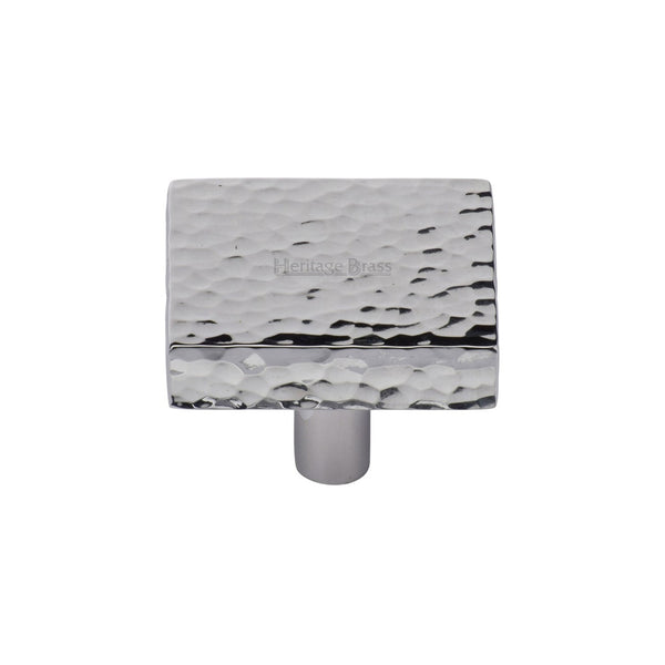 Heritage Brass Cabinet Knob Hammered Square Design by M Marcus - Heritage Brass