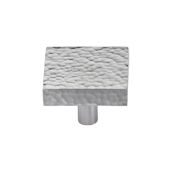 Heritage Brass Cabinet Knob Hammered Square Design by M Marcus - Heritage Brass