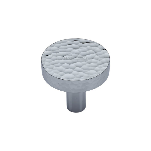 Heritage Brass Hammered Disc Cabinet Knob by M Marcus - Heritage Brass